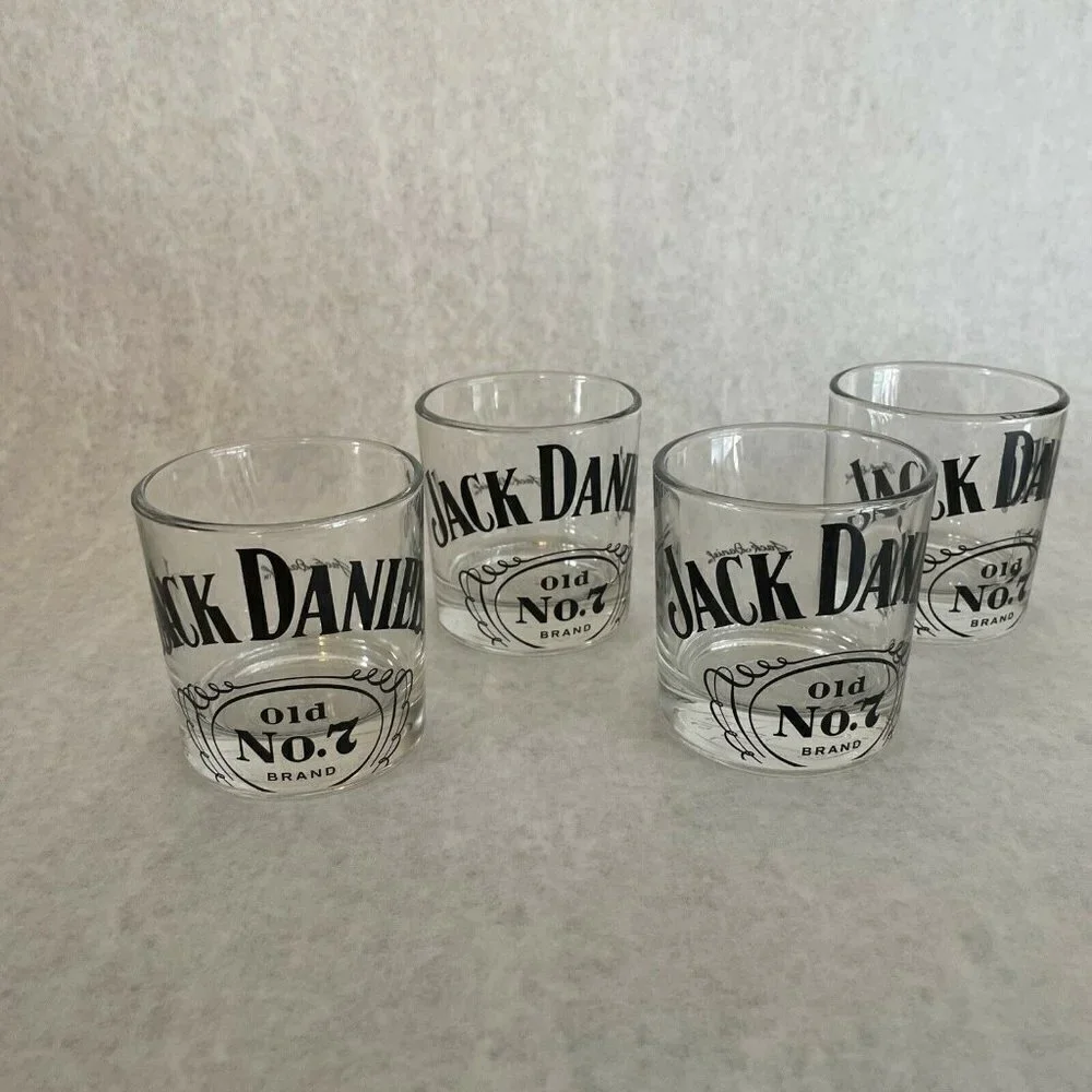 Jack Daniels Tumbler Rocks Whiskey glasses lot if 4
